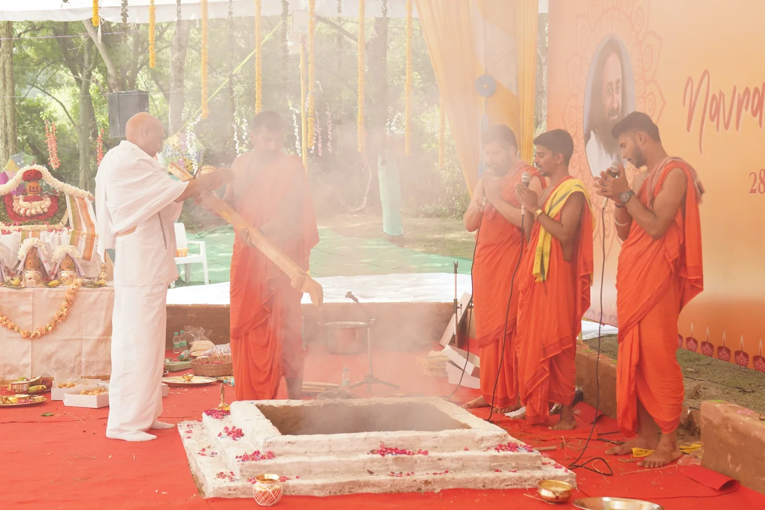 Sangha at Harivan Ashram