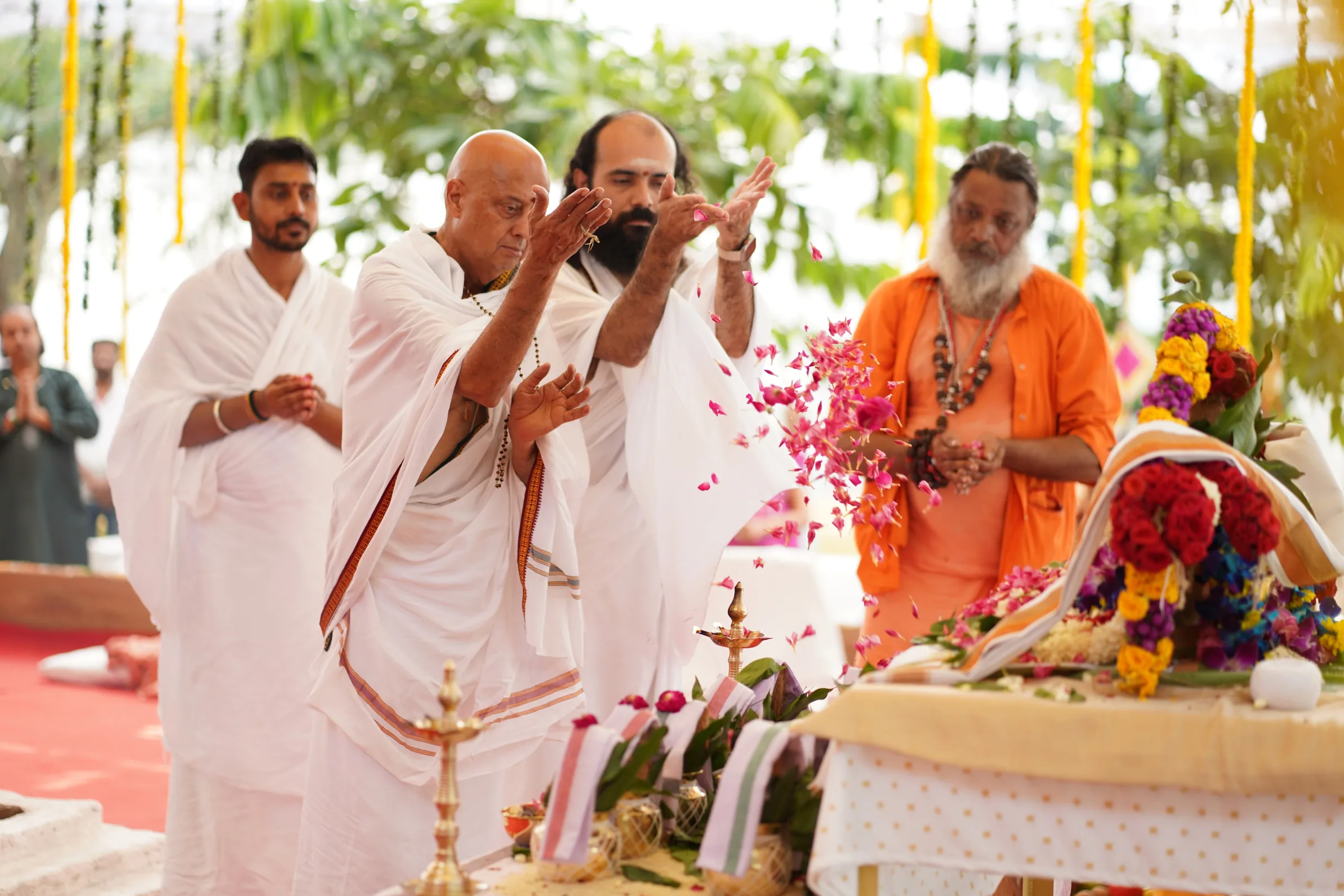 Sangha at Harivan Ashram